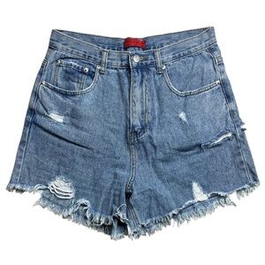 Signature 8 Denim Distressed Women Shorts Size Medium